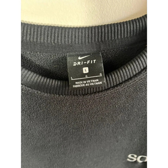 Nike Soul Womens Long Sleeve Pullover Oversized Dri Fit Sweatshirt Black Sz L - Picture 9 of 9